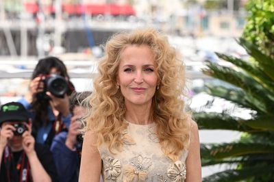 Gillian Anderson shows off ’80s-style curls at Cannes Film Festival