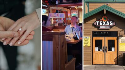 Man proposes to girlfriend mid-chew at Texas Roadhouse, and now people are saying it’s a major red flag: ‘Madison Humphrey behind you’