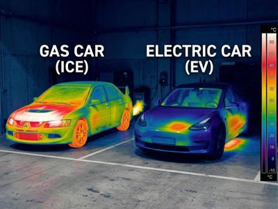 What thermal imaging of a gas car vs an electric car shows will change how you see both