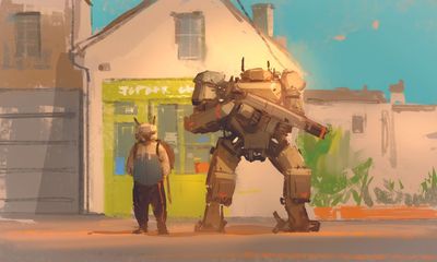 How to paint a towering mech in Photoshop