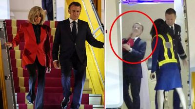 The two words Macron texted an Iranian actress that made Brigitte slap him on a plane, reveals a new book