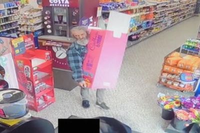 Brazen shoplifter steals 4ft chocolate display in robbery spree