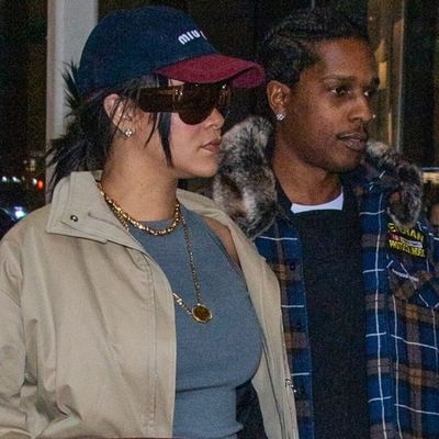 Rihanna Steps Up the Naked Sandal Trend in Sky-High, See-Through Wedges
