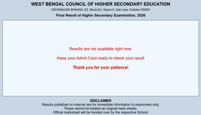 WBCHSE 12th Result 2026 today at 10.30 AM: Check how to download Uchch Madhyamik result at wbchse.wb.gov.in, DigiLocker and more