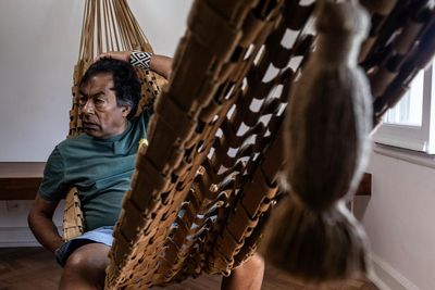 ‘We are treading heavily on the Earth’: Ailton Krenak on consumerism, shock tactics and how to sleep in a hammock