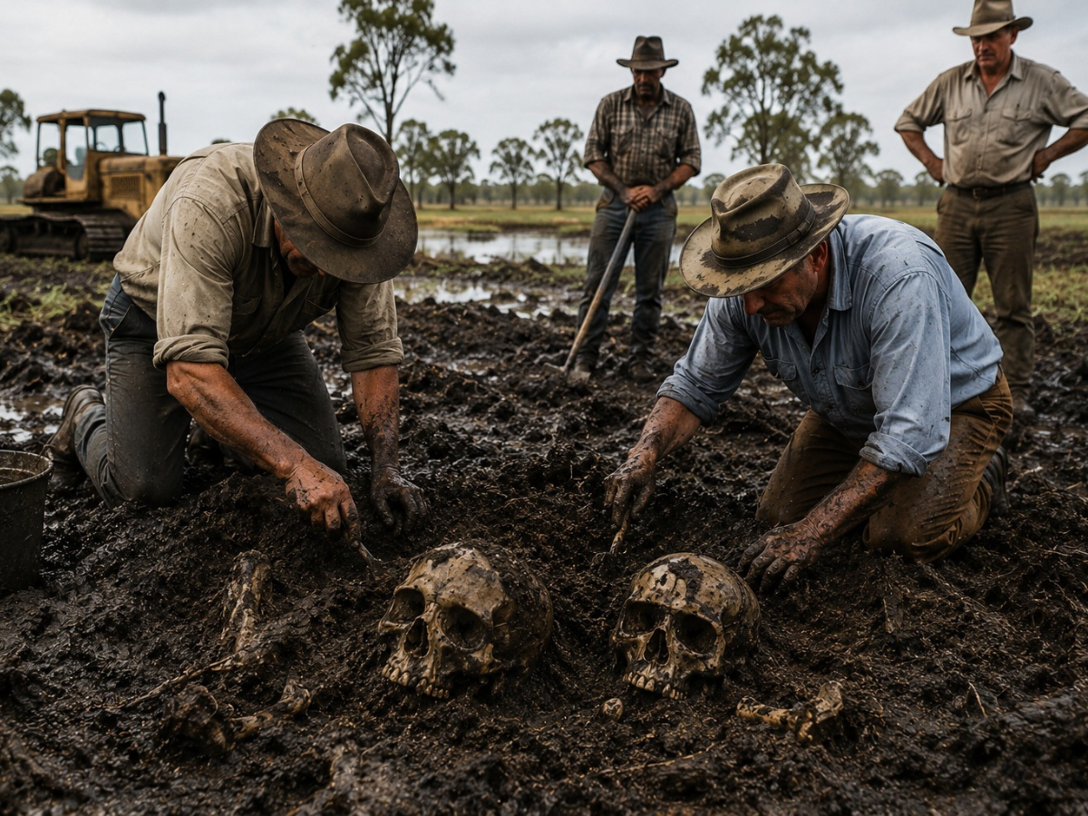 In the 1960s, Australian farmers digging through…