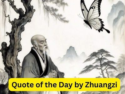 Quote of the Day by Zhuangzi: "Just when the caterpillar thought the world was over, it became a butterfly."