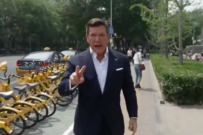 Bret Baier complains about Fox News film crew getting ticket in China – while walking down the middle of a bike lane