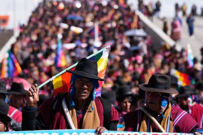 Clashes erupt in Bolivia as miners set off dynamite and police fire tear gas