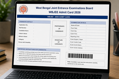 WBJEE Admit Card 2026: Check time of the admit card release, steps to download hall ticket at wbjeeb.nic.in