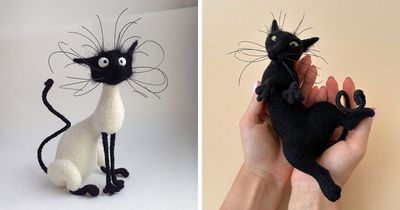 Artist Makes Felted Cats With Whiskers That Deserve Their Own Fan Club (43 Pics)