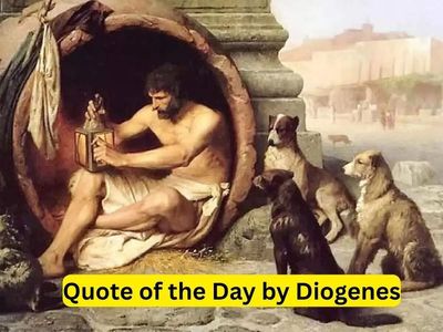 Quote of the Day by Diogenes: "Those who have virtuous wives are happy; those who have vicious ones..."