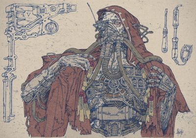 From ents to tech priests, this artist fuses machinery and organic biomatter to create imaginative fantasy characters