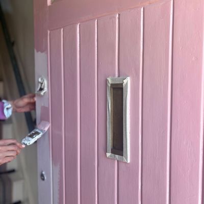 My flaky front door was letting the whole house down – these are the 5 steps I took to smarten it up with a pop of colour
