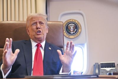 Trump Insists on 'Total Military Victory' in Iran & Lashes Out at 'Treasonous' Reporter Aboard Air Force One