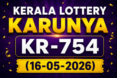 Kerala Lottery Karunya KR-754 result out today (16-05-2026); Rs 1 crore prize winning number and full list here