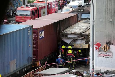 At least eight dead, 32 injured in Thailand after freight train hits bus