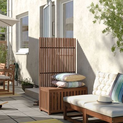 There’s a reason this IKEA garden storage box is selling fast – with a built-in seat and stylish screen, it’s a game changer for small gardens