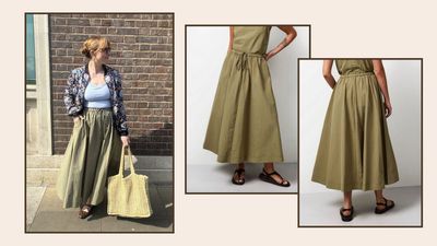 I never wear long skirts as I worry about being swamped in fabric, but this supermarket style has proved me wrong