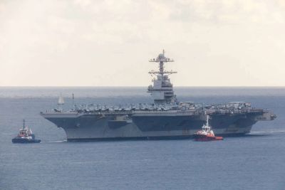 USS Gerald Ford aircraft carrier returns home after 326-day deployment
