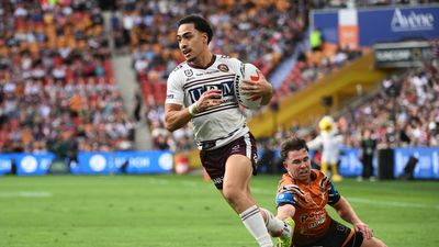 Manly winger Hopoate banned for pushing ref over