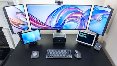 I screenmaxxed my desk setup by going from three to five displays — but they aren’t all monitors