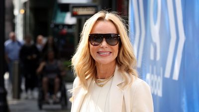 Amanda Holden's vanilla cream outfit is a chic alternative to brights this summer; her chic Karen Millen dress looks so designer