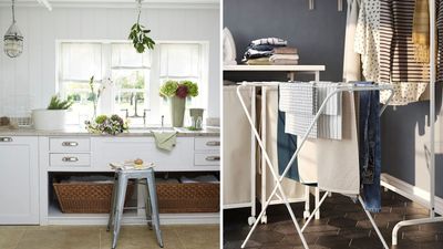 IKEA's $11 Drying Rack Folds Completely Flat for Easy Storage so You can Keep Linens Smelling Fresh All Summer Without Clutter