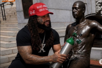 MAGA Influencer Sparks Outrage After Taking Portable Oxygen Tank To George Floyd Memorial