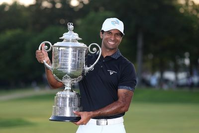 Aaron Rai dedicates shock US PGA Championship win to his wife after ending 107-year drought