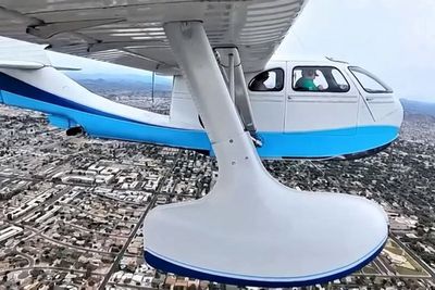 Second World War-era seaplane makes emergency landing on city street