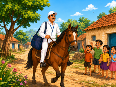 Amid fuel crisis, Jharkhand govt school teacher rides horse door-to-door for Census duty in Garhwa