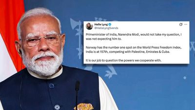 ‘Why don’t you take questions?’: Press freedom concerns follow PM Modi from Hague to Oslo