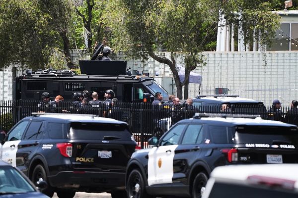San Diego police say they are responding to an active shooter at a local mosque