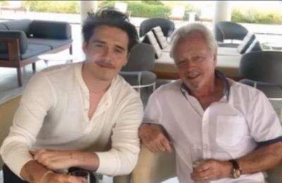 Brooklyn Beckham publicly celebrates 80th birthday of grandfather Anthony Adams