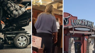 Longhorn Steakhouse customer helps disabled son use the bathroom, resulting in complaints. Then a guest captures the moment she’s had enough