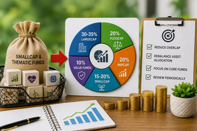 How should investors rebalance portfolios overloaded with smallcap and thematic funds? Here’s the ideal allocation strategy