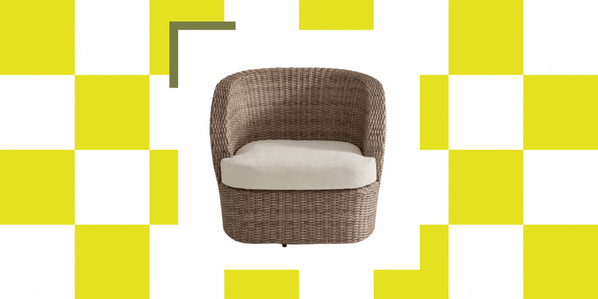 This Very Comfortable-Looking Outdoor Armchair Is Hiding Another Very Cool Feature: It Swivels