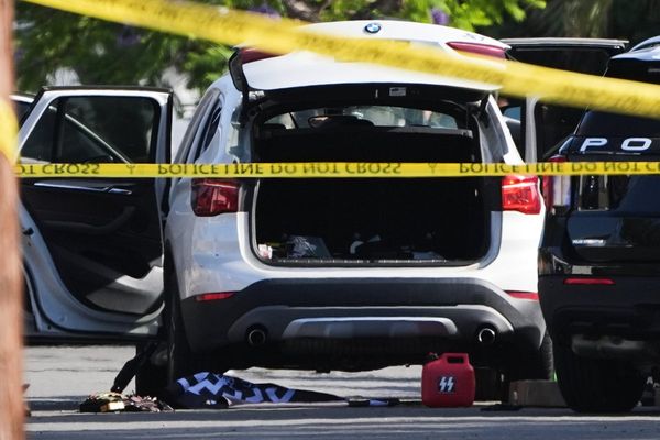 Gas canister with Nazi symbol found at scene of San Diego mosque shooting that killed three people