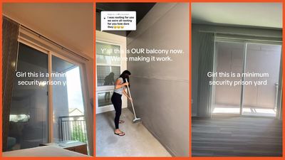 Woman moves into apartment in Austin with a ‘balcony’ – in reality, it’s a ‘minimum security prison yard’