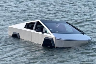 Cybertruck driver arrested after he’s accused of careening into lake with Tesla set to ‘Wade Mode’