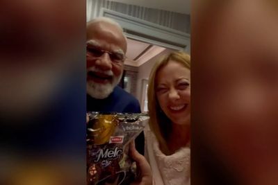 Modi and Meloni share viral ‘Melody’ moment with toffee gift