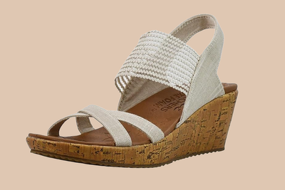 Skechers’s summer-ready cork wedges are perfect for wedding season