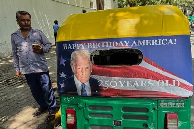 Why Trump’s face can now be seen zooming in and out of India’s rush-hour traffic