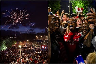 In pictures: How Arsenal fans partied through the night as Premier League title win sparks wild 'north London takeover'