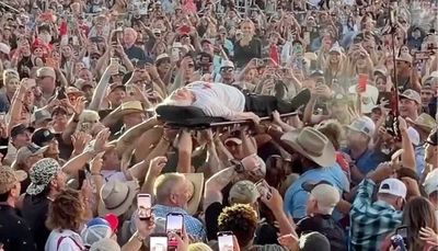 "I did it! I’m the greatest of all time!" 99-year-old woman sets world record as oldest-ever crowd surfer