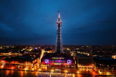 Blackpool Tower lights up for Strictly Come Dancing’s three new hosts