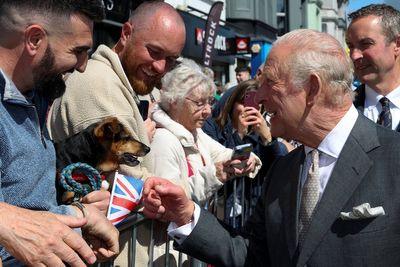 Seagull leaves its mark on King as he visits seaside resort