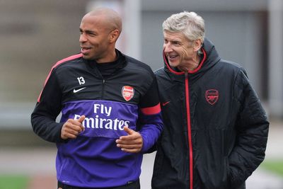 Thierry Henry and Arsene Wenger react to Arsenal ending their 22-year wait for Premier League title