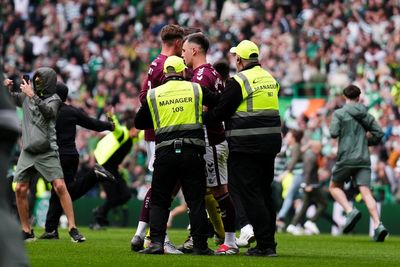 Hearts question ‘premature ending’ of title decider after pitch invasion from Celtic fans